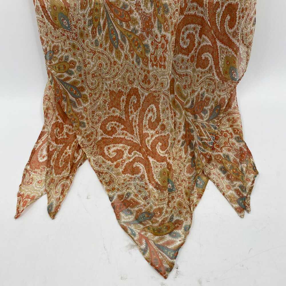 Lapis Orange Blue Silk Midi Dress | Women’s Size S - Picture 7 of 8
